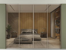 Перегородка Формато внутри проёма скрытое крепление в потолок 4 створки