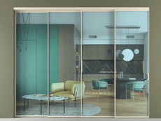 Перегородка Formato внутри проёма телескопик синхро 3