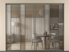 Перегородка Mosaic внутри проёма четырёхстворчатая