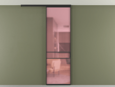 Перегородка Formato вдоль стены на потолок 1 створка