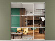 Перегородка Formato внутри проёма 3 створки