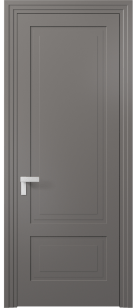 Дверь межкомнатная АКП 8341 МКЛС Матовый классический серый. Цвет Матовый классический серый. Материал Гладкая эмаль. Коллекция Rocca. Картинка.